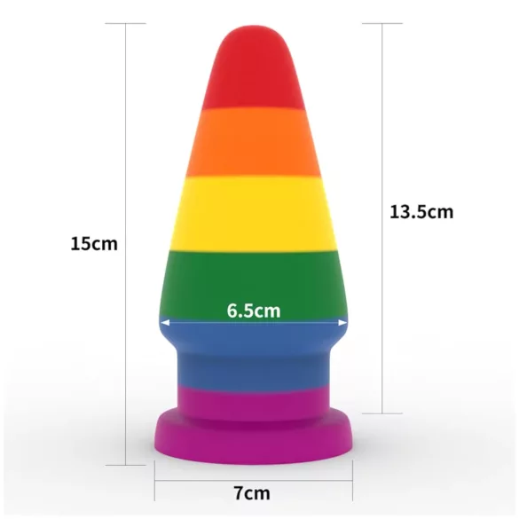 Lovetoy Prider - anal dilator plug - 15 cm (rainbow)