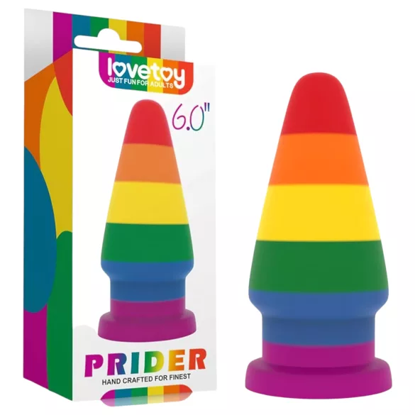 Lovetoy Prider - anal dilator plug - 15 cm (rainbow)