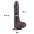 Lovetoy Sliding-Skin - double-layer dildo - 18 cm (brown)
