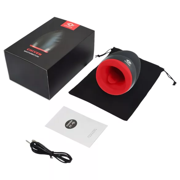 OTOUCH Chiven 2 - Rechargeable Vibrating Mouth Masturbator (Black)