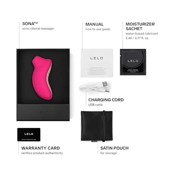 LELO Sona - Sonic Wave Clitoral Stimulator (Cherry)