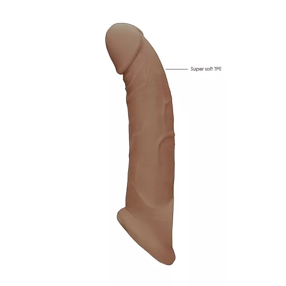 RealRock 9” Penis Sleeve - Dark Natural (21.5cm)