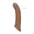 RealRock 9” Penis Sleeve - Dark Natural (21.5cm)