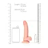 RealRock - suction cup dildo with balls - 15.5 cm (flesh-coloured)