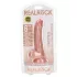 RealRock - suction cup dildo with balls - 15.5 cm (flesh-coloured)