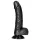 RealRock - suction cup dildo with balls - 15.5 cm (black)