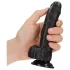 RealRock - suction cup dildo with balls - 15.5 cm (black)