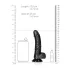 RealRock - suction cup dildo with balls - 15.5 cm (black)