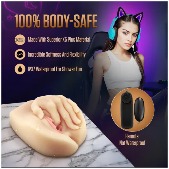 Enlust Selena - vibrating male masturbator with AI-generated images (natural skin tone)