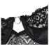 Subblime - Patterned Bodysuit with Satin Belt (Black)