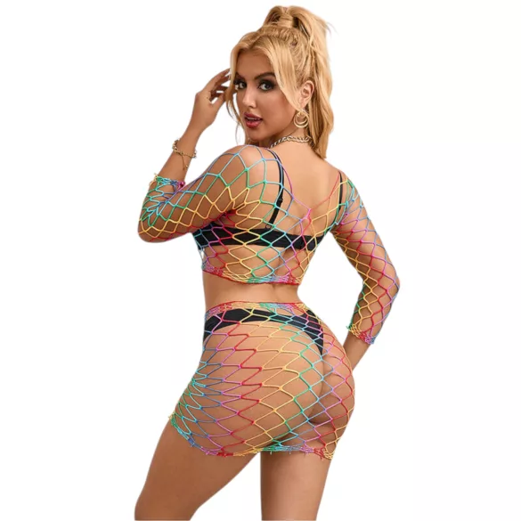 Subblime 952440 - rainbow fishnet set (S-L)