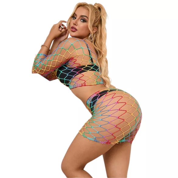 Subblime 952440 - rainbow fishnet set (S-L)