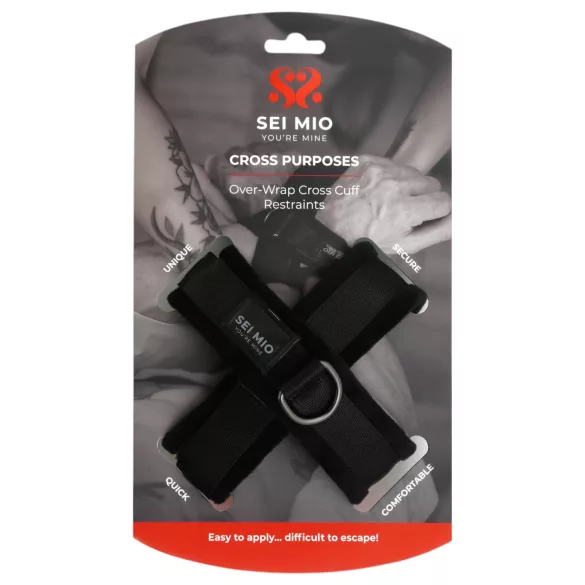 Sei Mio - Black Crossed Handcuffs