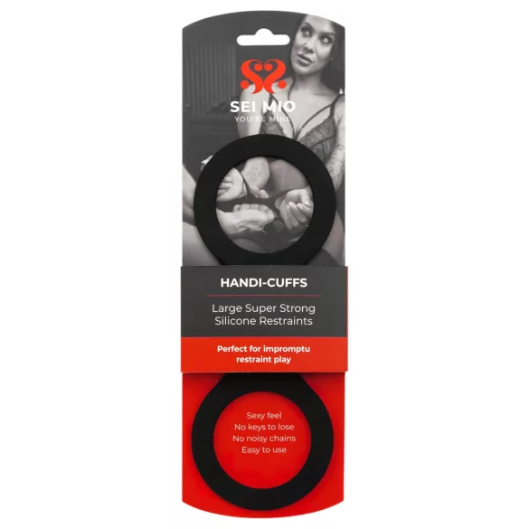 Sei Mio - Silicone Cuffs - Large (Black)