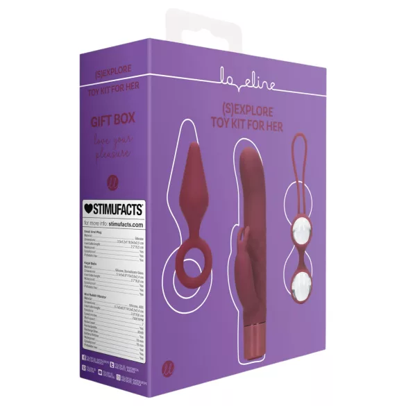 Loveline (S)Explore Toy Kit for Her - 3‑Piece Erotic Gift Set for Women