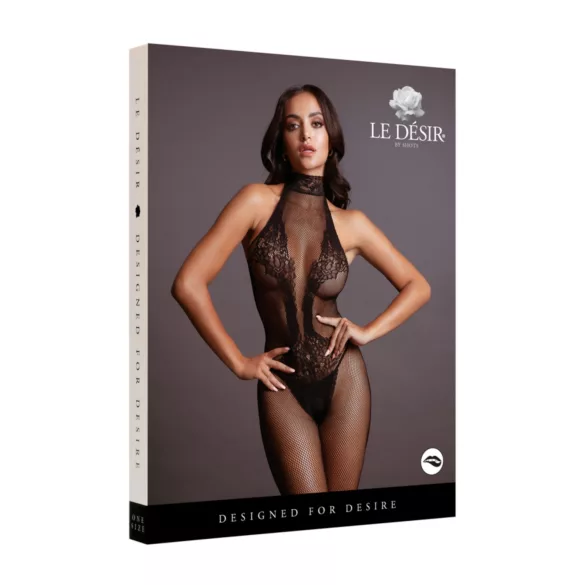 Le Désir - black lace fishnet bodystocking (S-XL)