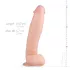 Real Fantasy Dwane - lifelike dildo with balls - 31 cm (natural)