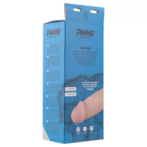 Real Fantasy Dwane - lifelike dildo with balls - 31 cm (natural)