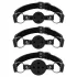 Bedroom Fantasies - Black Mouth Gag Set - 3 Pieces