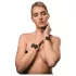 Allure - Pearl Beaded Black Wrist Cuffs