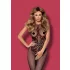 Obsessive G308 - patterned, halterneck black fishnet bodystocking (S-L)
