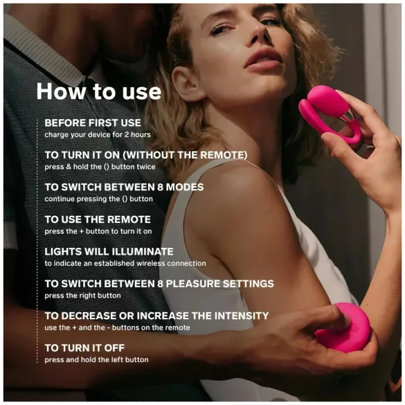 LELO Tiani 3 - Silicone Couples Vibrator (Purple)
