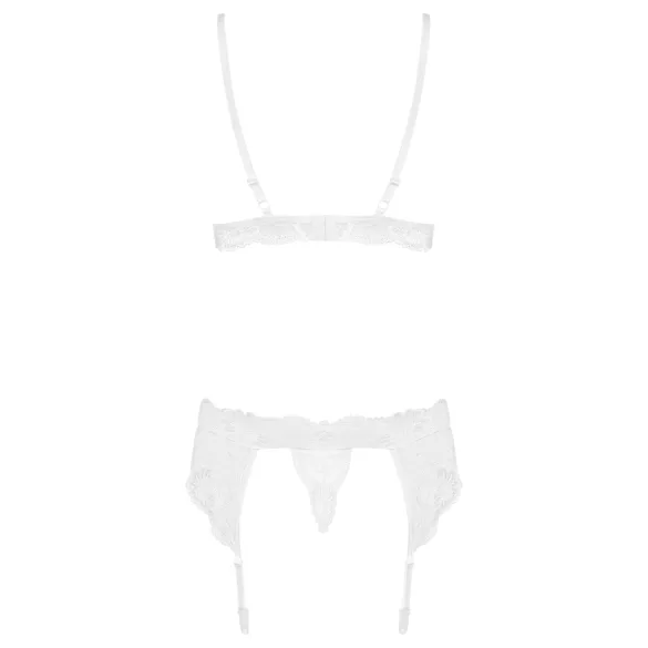 Obsessive 810-SEG-2 - Lace Lingerie Set (White) - L/XL