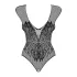 Obsessive B112 – Angel Wing Open-Back Fishnet Bodysuit (Black)